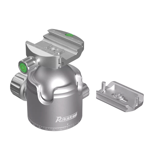 Rokstad - Кульова головка 56 мм на різьбу 3/8"-16 - Picatinny/ARCA - Сірий - RSRH-02