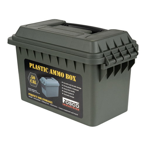 Fosco Industries - Коробка для набоїв .50 калібру - 9.6 л - полімерна - Зелений - 465202