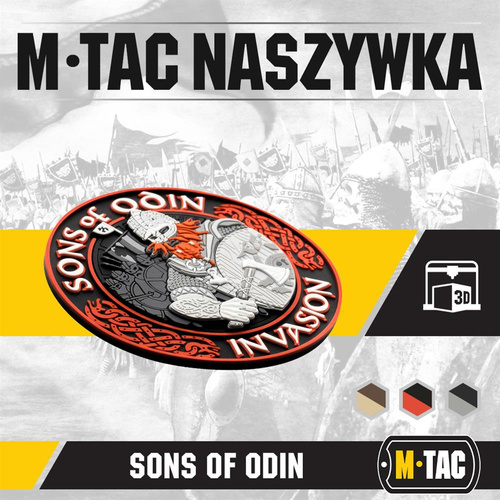 M-Tac -  3D PVC нашивка Sons of Odin - Чорний/Червоний - 51137233