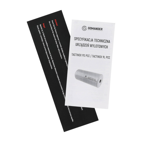 Gomander - Глушник Tactinox 9L PCC DT - 9 мм - 1/2x36 TPI 49 mm - чорний