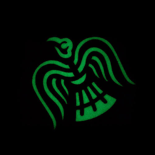 M-Tac - Нашивка Crow Banner - 500D Cordura - Laser Cut - Fluorescent - Ranger Green/GID - 51171239