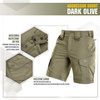 M-Tac - Тактичні шорти Aggressor - Polycotton - Rip-Stop - Dark Olive - 20018048.