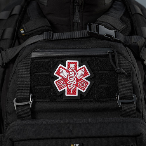 M-Tac - Медична нашивка з вишивкою Paramedic - чорний - 51432002