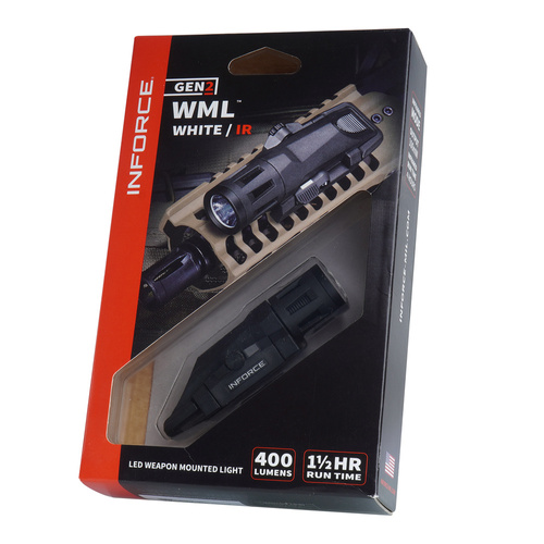 Inforce - WML White/IR ліхтар для довгоствольної зброї - 400 лм - чорний - IF71004 - IF71004
