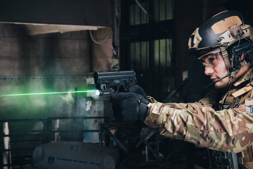 Olight - Світлодіодний тактичний ліхтар з лазерним прицілом BALDR S - 800 люмен - чорний.