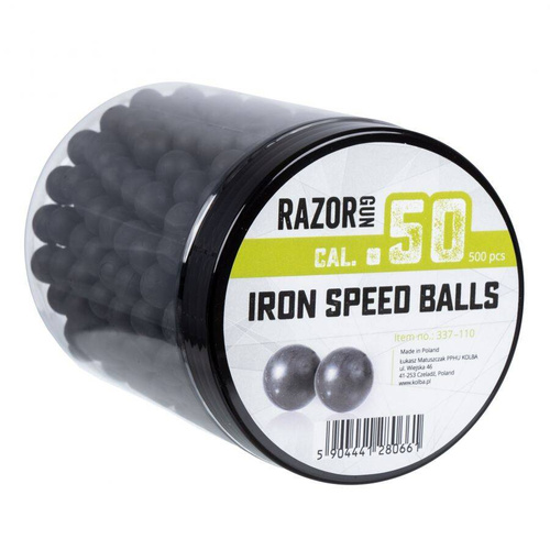 RazorGun - Iron Speed Balls 50 гумометалевих куль для HDR50/HDP50 - калібр .50 - 500 шт. - Чорний