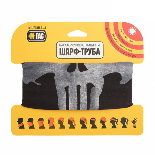 M-Tac - Легкий шарф Punisher - чорний - HLI-PB-BK