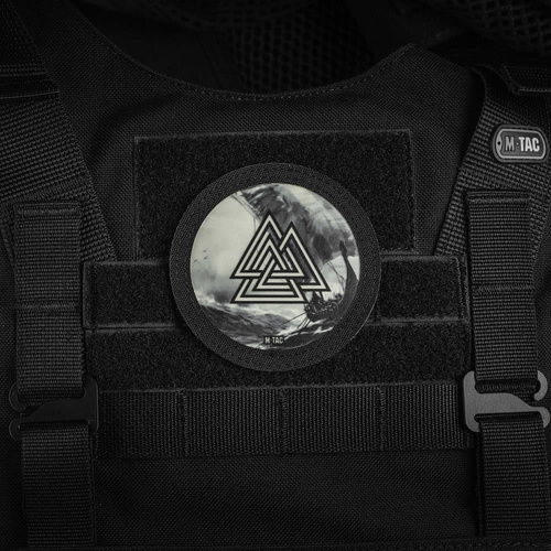 M-Tac - нашивка Valknut/Drakkar - Cordura 500D - чорний/флуоресцентний - 51291299