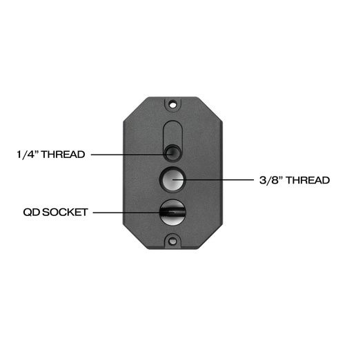 Strike Industries - Адаптер для Picatinny Arca також 1/4" та 3/8" - QD Sling - SI-ARCA-TRI-PADA-BK