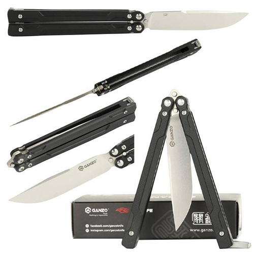 Ніж-метелик Ganzo - Balisong Firebird G766 - 440C - чорний - G766-BK. 