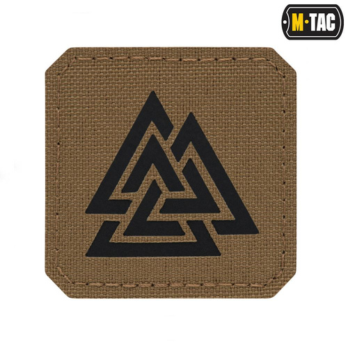 M-Tac - Квадратна нашивка Laser cut Valknut - Чорний / Coyote - 51162502