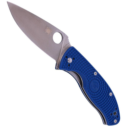 Spyderco - Tenacious FRN Blue - складаний ніж - CPM S35VN Plain Steel - синій - C122PBL