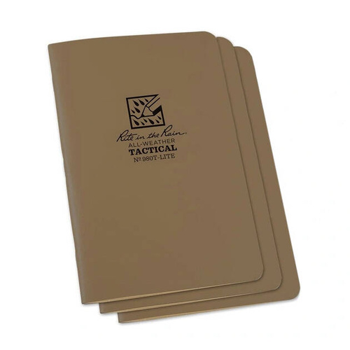 Rite in the Rain - водонепроникний блокнот на скобах - 3 пачки - 4.625x7" - Tan - 980T-LITE