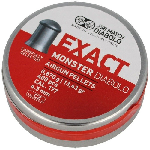 JSB - Куля для пневматичної гвинтівки Diabolo Exact Monster - 4,52 мм - 400 шт. - 546278-400