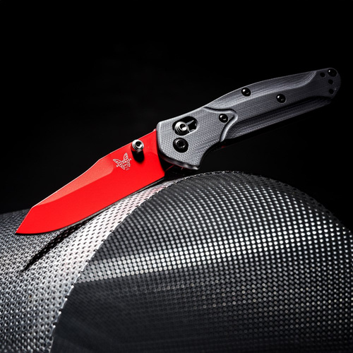Benchmade - Тактичний ніж 945RD-2401 Mini Osborne LE - CPM-S90V - червоний - 945RD-2401