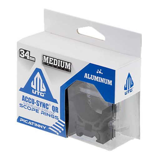 Leapers - Двокомпонентне кріплення AccuSync 34/22 - 34 мм - середній - чорний - AQR415 - AQR415