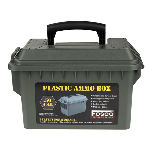 Fosco Industries - Коробка для набоїв .50 калібру - 9.6 л - полімерна - Зелений - 465202