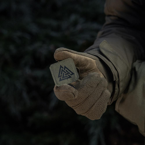 M-Tac - Квадратна нашивка Laser cut Valknut - Чорний / Ranger Green - 51162232