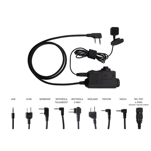 Earmor - M51 PTT Тактична стандартна версія - Motorola 1-pin - M51-M1