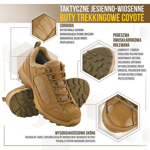M-Tac - Трекінгове взуття Осінь-Весна - Cordura - Coyote - 1JJ115/6TPLV