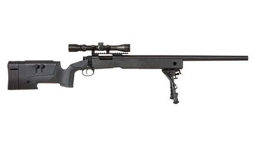 Specna Arms - Replika karabinu wyborowego SA-S02 CORE™ z lunetą i dwójnogiem - Czarny