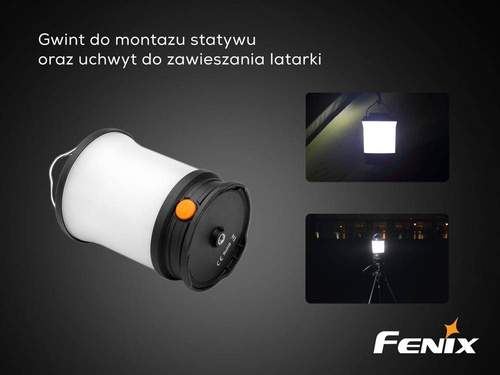 Fenix - Світлодіодний кемпінговий ліхтар - 650 люмен - 18650 - Чорний - CL30R