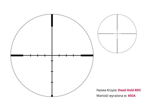 Vortex Optics - Приціл Diamondback 1.75-5x32 - 1'' - Dead-Hold BDC MOA - чорний - DBK-08-BDC