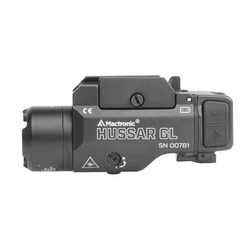 Mactronic - Тактичний пістолетний ліхтар з лазером Hussar GL - 12270 cd - Чорний - THG0011