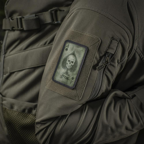 M-Tac - Нашивка Ace of Spades - Morale Patch - Ranger Green / Czarna - 51101023
