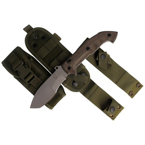 FOX - Nóż składany Tracker Meskwaki Micarta Green Folder 135 mm - FX500