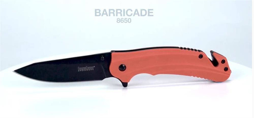 Kershaw - Рятувальний ніж Barricade 8650 - 8Cr13MoV - помаранчевий - 8650
