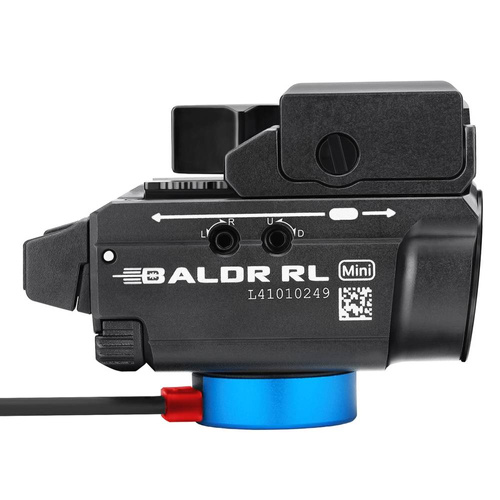 Olight - Світлодіодний тактичний ліхтар з лазерним прицілом BALDR RL MINI - 600 люмен - чорний.