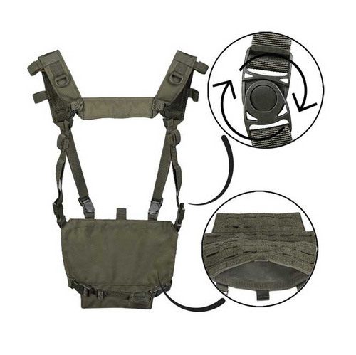 Mil-Tec - Легкий жилет Chest Rig - зелений OD - 13530401