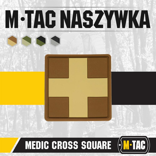 M-Tac - 3D ПВХ Нашивка Medic Cross - Coyote - 51124005