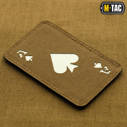 M-Tac - нашивка піковий туз - Cordura 500D - койот / флуоресцентний - 51109599 - 51109599