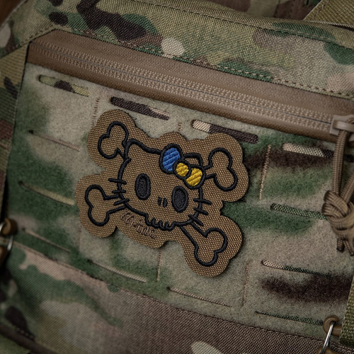 M-Tac - Нашивка Kitty Contour - Вишивка - Жовто-блакитний бант - Койот - 51386205