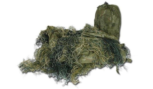 Mil-Tec - Маскувальна сітка Ghillie Cover ''Anti Fire'' - 140 x 100 см - Woodland - 11962220