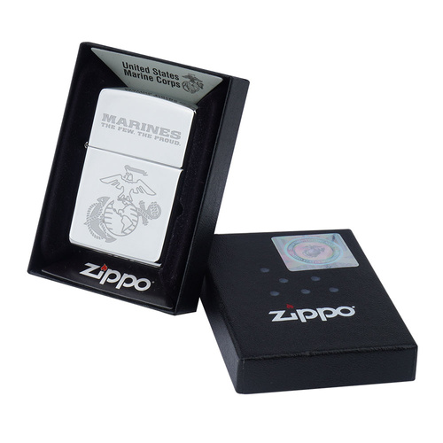 Zippo - Запальничка для бензину Marines - Високоякісний польський хром - Z28478