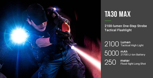 NEXTorch - Акумуляторний світлодіодний ліхтар TA30 MAX - 2100 лм - TA30 MAX
