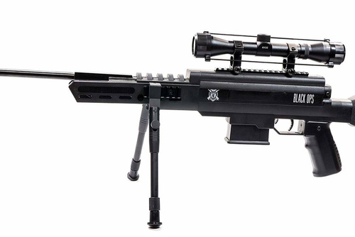 Black Ops - Снайперська поршнева гвинтівка Sniper Power Piston з прицілом 4х32 та сошками - 4,5 мм - B1090