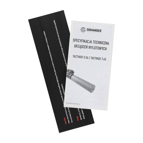 Gomander - Глушник рушниці Tactinox 5.56 OB - насувний - 1/2x28 - нержавіюча сталь - Пісок