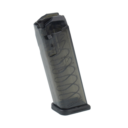 ETS - Полімерний магазин для Glock 17 / 18 / 19 / 19X / 26 / 34 / 45 - 9x19 мм - 17 патронів - Carbon Smoke Series - SMK-GLK-17