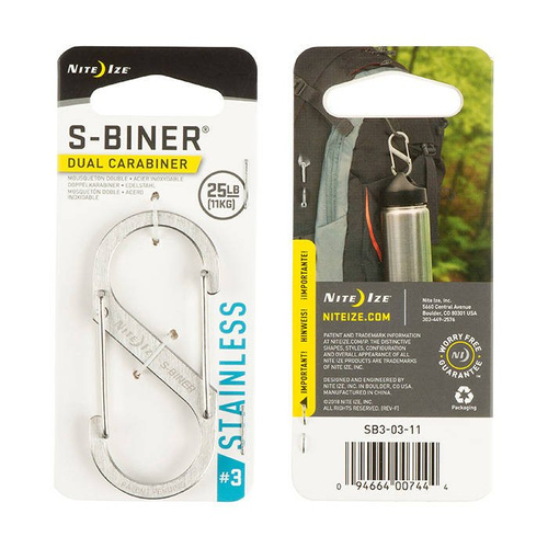 Nite Ize - Карабін S-Biner №3 - Сталь - SB3-03-11