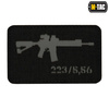 M-Tac - Нарукавна нашивка AR-15 223/5.56 Laser Cut - чорна/сіра - 51111211