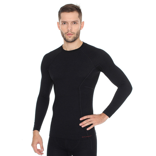 Brubeck - Термофутболка з довгим рукавом Active Wool Merino - Black - LS12820
