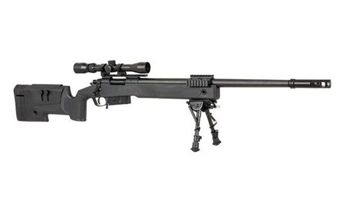 Specna Arms - Replika karabinu snajperskiego SA-S03 CORE™ z lunetą i dwójnogiem - Czarny
