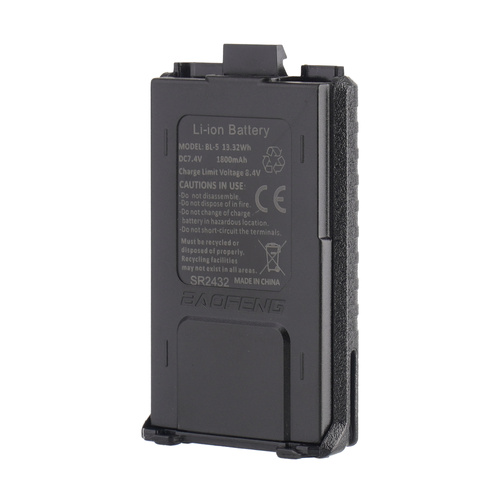 BaoFeng - Змінна акумуляторна батарея для UV-5R/UV-8HX - 7,4 В - 1800 мАг - BL-5