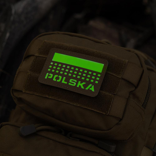 M-Tac - Нашивка з прапором та написом Польща - Лазерне різання - Пікселі/Прямокутник - Койот/Флюо - 51007205