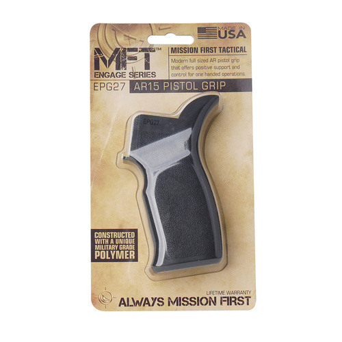MFT - Пістолетна рукоятка для AR-15 / M16 / M4 / HK416 - чорна - EPG27-BL