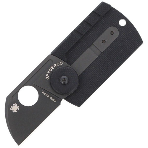 Spyderco - Folder Knife Dog Tag CF/G-10 Laminate Black - C188CFBBKP - Ніж-пенал з ламінованим покриттям CF/G-10 - C188CFBBKP